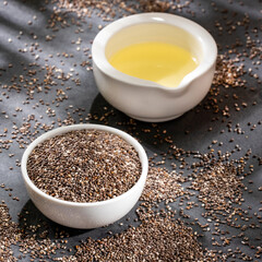 Chia seeds and oil - Salvia hispanica