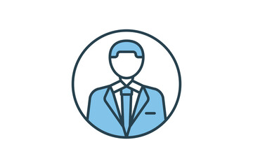 Avatar Icon. Icon related to Identity. Suitable for web site design, app, UI, user interfaces. Flat line icon style. Simple vector design editable