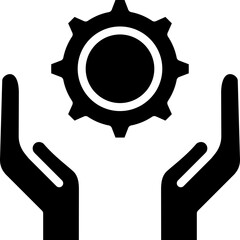 Hands Glyph Icon