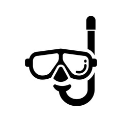 Diving mask icon. Snorkel icon isolated on background