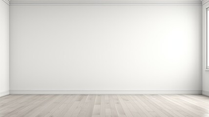 Empty room, modern interior design, wall. Web banner with copy space
