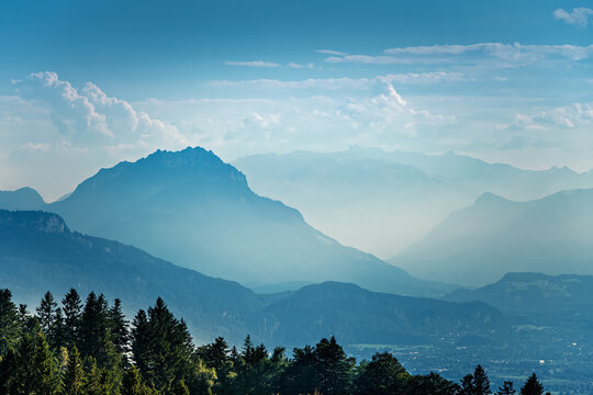 Blick auf die Bregenzer Alpen vom Pfänder aus gesehen
