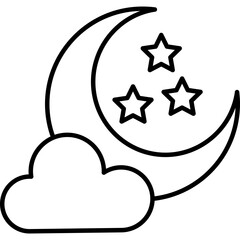 moon and cloud