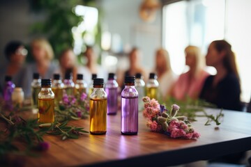 Aromatherapy workshop with diverse participants - Community scent circle  - AI Generated