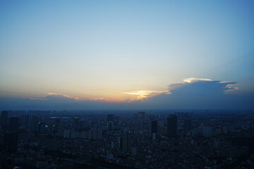 Aerial View of Hanoi City from Top of Hanoi, Rooftop Bar, at Lotte Hotel Hanoi in Vietnam - ベトナム ハノイ 全景