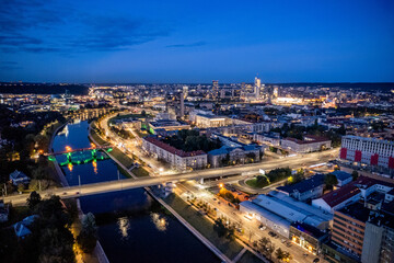 Obraz premium Vilnius city at night