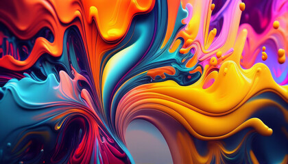 abstract colorful background with water, Abstract background with multicolor fluid paint. Colored...