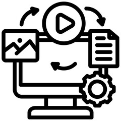 Content Lifecycle Management Outline Icon