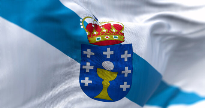 Flag Of Galicia - Spain Stock Photo, Picture and Royalty Free Image. Image  9533655.