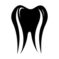 tooth icon illustration, Flat tooth icon. Dental treatment symbol. Dentist logotype.