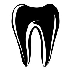 tooth icon illustration, Flat tooth icon. Dental treatment symbol. Dentist logotype.