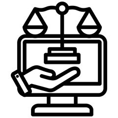 Legal Aspects Outline Icon