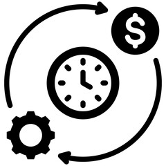 Full Time Employment Glyph Icon