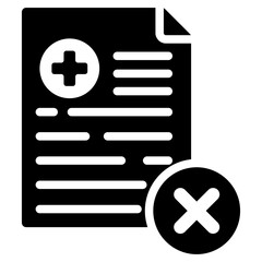 No Sick Leave Glyph Icon