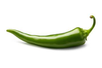 Green Chili isolated on a transparent background, Generative AI