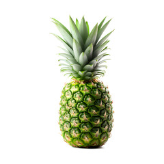 Fototapeta premium Green pineapple isolated on transparent background, Generative AI