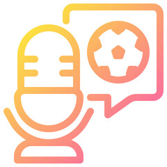 sport podcast 3d icon illustration