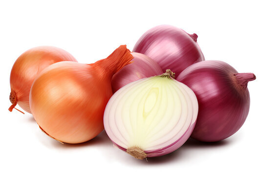Onion isolated on a transparent background, Generative AI 