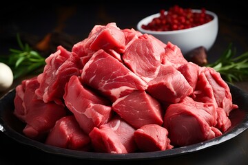 Naklejka premium beef meat pieces