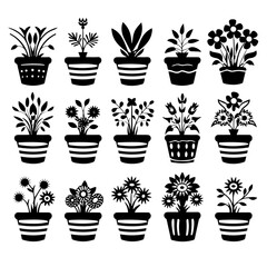 floral basket silhouette, silhouette vase, silhouette flower, silhouette basket, 