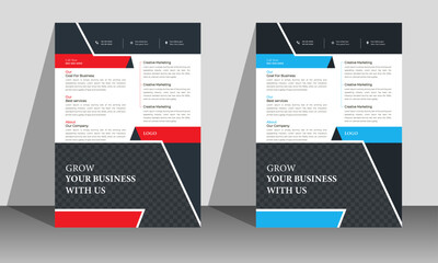 Professional Corporate Business Flyer, Medical Flyer, Kids School Admission Flyer, and Fitness Flyer, Design Template.