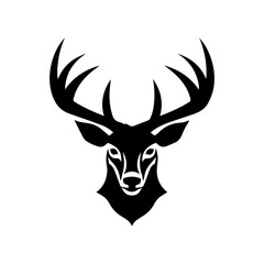 
Vector illustration of deer head, snow deer with antlers vector illustrated logo style face head