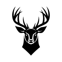 
Vector illustration of deer head, snow deer with antlers vector illustrated logo style face head