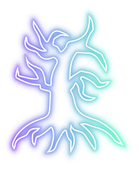 Set of Halloween neon