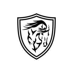 Fototapeta premium silhouette horse safety