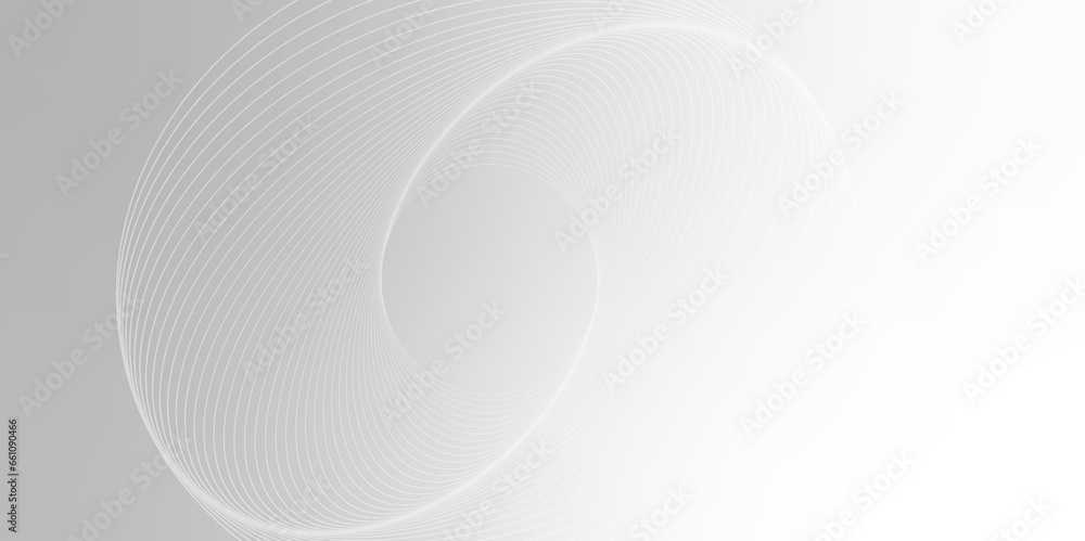 Poster gray and white abstract background with flowing particles. digital future technology concept.