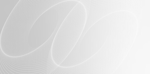 Gray and white abstract background with flowing particles. Digital future technology concept.	