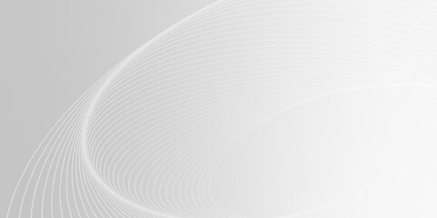 Gray and white abstract background with flowing particles. Digital future technology concept.	