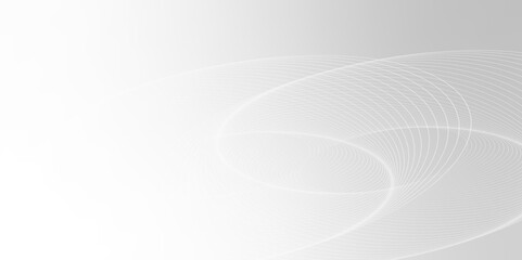 Gray and white abstract background with flowing particles. Digital future technology concept.	