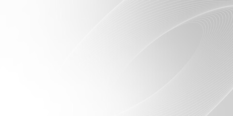 Gray and white abstract background with flowing particles. Digital future technology concept.	