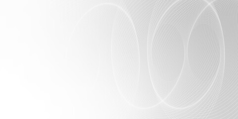 Gray and white abstract background with flowing particles. Digital future technology concept.	