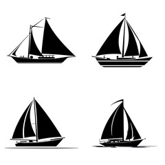 set of sailing ships