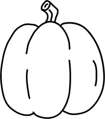 doodle freehand sketch drawing of pumpkin.	