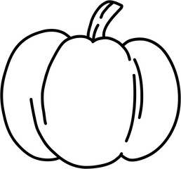 doodle freehand sketch drawing of pumpkin.	