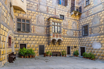 Obraz premium Cesky Krumlov catle, UNESCO site, Southern Bohemia, Czech Republic