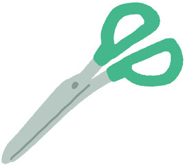 green scissors illustration