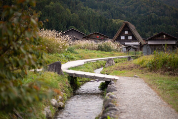 Fototapeta na wymiar Shirakawa Old village in Japan it is one of UNESCO World Heritage list