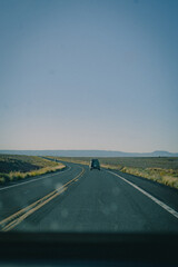 Fototapeta premium driving on the highway in the desert of arizona