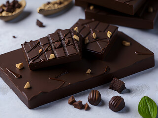 Chocolate bar with nuts