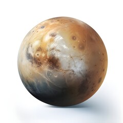 quail egg style brown planet on white background