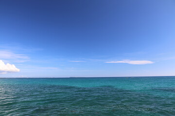 青い空と海の水平線