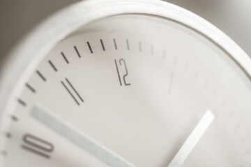 close up of silver metal clock