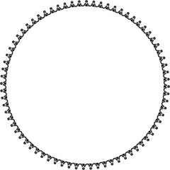 Naklejka premium Round frame. Circle Ornamental decorative frame with floral element 