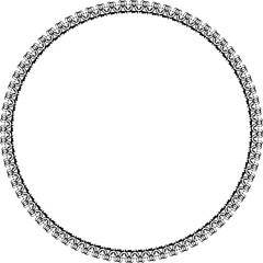 Round frame. Circle Ornamental decorative frame with floral element 