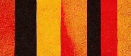 Fototapeta premium Generative AI, abstract Bauhaus style autumn colors background with grainy paper texture. Trendy contemporary minimal 20s geometric design. Digital art.