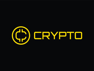 Fototapeta na wymiar modern crypto coin currency letter C technology logo ideas